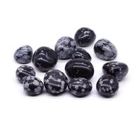 PYRWSM 5pcs Natural Tumbled Chiastolite Stone Mineral Specimen, 10-35mm Size Range For Home Aquarium Garden Decoration Craft