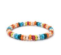 PYRWSM 9mm Cream Colorful Enamel Beads Bracelets For Women Spring Light Color Hand Accessory