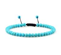 PYRWSM Adjustable Mini Natural Stone Lava Tiger Eye Beaded Bracelets & Bangle For Women Men Beads Braided Bracelet