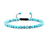 PYRWSM Adjustable Mini Natural Stone Lava Tiger Eye Beaded Bracelets & Bangle For Women Men Beads Braided Bracelet