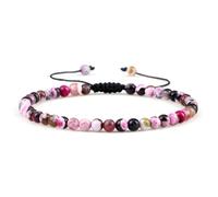 PYRWSM Adjustable Mini Natural Stone Lava Tiger Eye Beaded Bracelets & Bangle For Women Men Beads Braided Bracelet