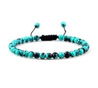 PYRWSM Adjustable Mini Natural Stone Lava Tiger Eye Beaded Bracelets & Bangle For Women Men Beads Braided Bracelet