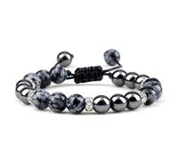 PYRWSM Classic Men Hematite Beads Bracelests 8mm Natural Tiger Eye Lava Stone Bracelets&Bangles Women Handmade