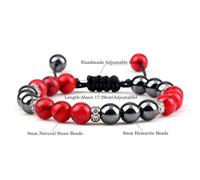 PYRWSM Classic Men Hematite Beads Bracelests 8mm Natural Tiger Eye Lava Stone Bracelets&Bangles Women Handmade