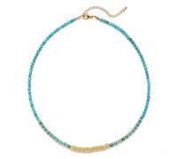 PYRWSM Cute Small Faceted Bohemia Beaded Natural Stone Choker Necklace For Women Beach Boho Party Trend Jewelry