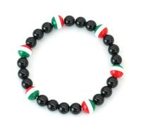 PYRWSM Design Beaded Bracelet For Men 8mm Malachite Red Howlite Stone Braslet Leisure Versatile Accessories