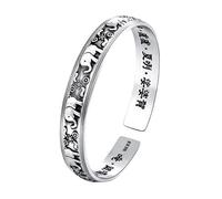 PYRWSM Elephant Bracelet, Ethnic Style, Temperament, Vintage, Silver Plated, Mighty Heart, Elephant Bracelet, Gift For Mom