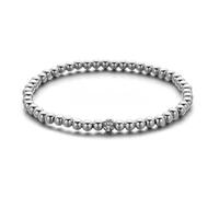 PYRWSM Glass Crystal Ball Beads Trend Stretch Bracelets Gold Sliver Color Stacked Ball Beaded Bracelet For Women Men