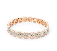 PYRWSM Gold Color Beaded Bracelets For Women Rhinestone Bangle Hand Cuff Beads Sets