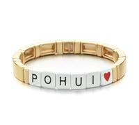 PYRWSM Gold Silver Color Metal Enamel Bracelets Russian Pohui Bracelet Russia Ukraine Belarus