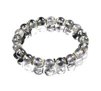 PYRWSM Grey Labradorite Bead Bracelets Natural Stone And Golden Hematite Square Slice Bracelet Moonstone Men Women