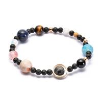 PYRWSM Guardian Universe Beaded Bracelets, Gemstone Solar System Bracelet, The Nine Planets Stone Bracelet For Women Men Jewelry Gifts