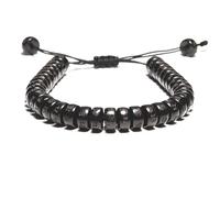 PYRWSM Handmade Weaven Natural Wooden Bracelet For Men Sanskrit Buddha Meditation Braclet Adjustable