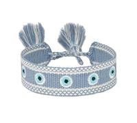 PYRWSM Handwoven Evil Eye Wrap Bracelets, Stackable Adjustable Bracelets For Women, Colorful Bohemian Anklets & Wrist Bracelets