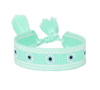 PYRWSM Handwoven Evil Eye Wrap Bracelets, Stackable Adjustable Bracelets For Women, Colorful Bohemian Anklets & Wrist Bracelets