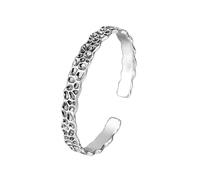 PYRWSM Leaf Splicing Bracelet Personalized Forest Indian Style Silver Plated Double Feather Open Bracelet
