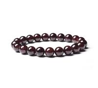 PYRWSM Natural Garnet Bracelets Red Gemstone Round Stone Beads 8mm Rhodolite Crystal Elastic Bracelet For Women Men