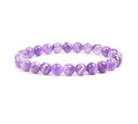 PYRWSM Natural Stone Beads Bracelet For Women Men Amethysts Crystal Quartzs Aquamarines Jades Agates Elastic Bangle Bracelets