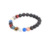 PYRWSM Natural Stone Eight Planets Bead Bracelets Men Women Universe Seven Chakra Bangle Yoga Balance Galaxy Solar Wristband