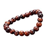 PYRWSM Natural Tiger Eye Bead Bracelet With Elastic Rope For Men And Women