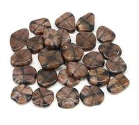PYRWSM Natural Tumbled Chiastolite Stone Mineral Specimen, Home Aquarium Decoration, Garden Rock Collection,5pc