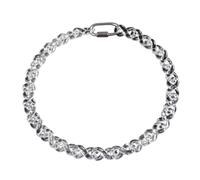PYRWSM Red Acrylic Brambles Wire Thorns Spike Chain Necklace For Man Women Punk Barbed Choker Necklace Men's Jewelry,Infinity Chain,53CM