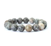 PYRWSM Simple 4/6/8/10/12mm Gemstone Stretch Beaded Bracelet Unisex Natural Fire Stone Leisure,6mm