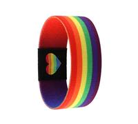 PYRWSM Stretch Wristband - Flexible Fabric Cuff Bracelet For + Community, Supportive Casual Sports Wear, Colorful Equality Awareness Gift