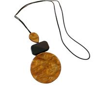PYRWSM Women Bohemian Retro Irregular Acrylic Resin Pendant Long Sweater Chain Necklace, Minimalist Personality Vintage Adjustable Layering Necklace Fashion Jewelry Gift For Autumn Winter