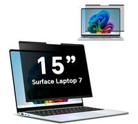 PYS 15 inch Surface Privacy Screen Protector Magnetic Removable Privacy Filter for Surface Laptop 7 Anti Blue Light Anti Glare Anti Fingerprints