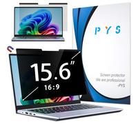 PYS Magnetic Privacy Screen Filter for 15.6 Inch 16:9 Laptop - Detachable Computer Screen Privacy Shield, Anti-Glare Blue Light, Removable 15.6" Screen Protector for Lenovo, HP, Dell, Acer, ASUS