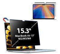 PYS Magnetic Privacy Screen Protector for MacBook Air 15 Inch M2 Chip 2023 Privacy Filter with Webcam Slider Cover to Protect Your Privacy and Security