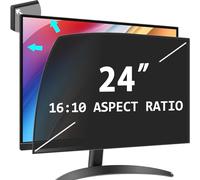 PYS Upgraded Privacy Filter for 24 Inch 16:10 Ultra Narrow Bezels Monitor Self-adhesive No Sticker Needed Anti-Glare Anti Blue Light UV-Blocking Screen Protector