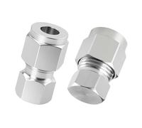 Pysrych Stainless Steel 304 Compression Fitting Plug for 10mm OD Tube, 2pcs