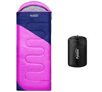 Pystuvo Sleeping Bag for Adults,4 Season Sleeping Bag,Lightweight,Waterproof Indoor & Outdoor Use,Comfortable Sleeping Sackfor Kids,Teens & Adults for Hiking,Backpacking and Camping,Rose Red+Navy