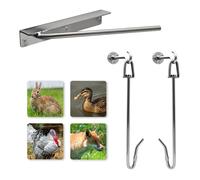 Pyswex Rabbit & Small Game Dispatch Tool Set - Hopper Popper, Humane Cervical Dislocator + Hanging Rack for Effortless Meat Processing