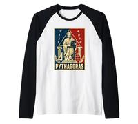 Pythagoras 3 4 5 Triangle Math Equation Poster Raglan Baseball Tee