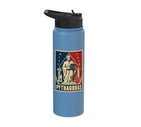 Pythagoras 3 4 5 Triangle Math Equation Poster Stainless Steel Insulated Water Bottle