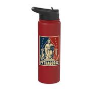 Pythagoras 3 4 5 Triangle Math Equation Poster Stainless Steel Insulated Water Bottle