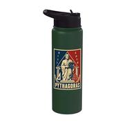 Pythagoras 3 4 5 Triangle Math Equation Poster Stainless Steel Insulated Water Bottle