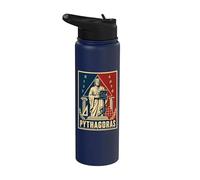 Pythagoras 3 4 5 Triangle Math Equation Poster Stainless Steel Insulated Water Bottle