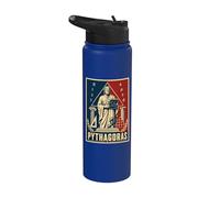 Pythagoras 3 4 5 Triangle Math Equation Poster Stainless Steel Insulated Water Bottle