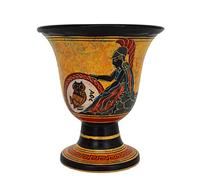 Pythagoras Fair Cup - Goddess Athena Handpainted - Tantalus Pythagorean Justice
