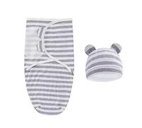 PythJooh Newborn Baby Girl Boy Oraganic Cotton Swaddle Blankets Wrap, 3PCs Newborn Hospital Receiving Swaddle Blankets with Hats Set for Girls Boys 0-3Months