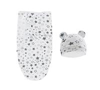 PythJooh Newborn Baby Girl Boy Oraganic Cotton Swaddle Blankets Wrap, 3PCs Newborn Hospital Receiving Swaddle Blankets with Hats Set for Girls Boys 0-3Months