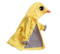 PythJooh Toddler Baby Boy Girl Yellow Duck Raincoat Jacket Kids Cute Cartoon Waterproof Raincoat Hoodie Zipper Coat Outfit 1-5Years