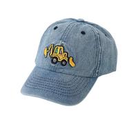 PythJooh Toddler Boy Girl Cute Excavator Embroidery Baseball Caps Kids Adjustable Cotton Washed Vintage Cowboy Hat Caps for Unisex Aged 2-8