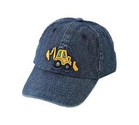 PythJooh Toddler Boy Girl Cute Excavator Embroidery Baseball Caps Kids Adjustable Cotton Washed Vintage Cowboy Hat Caps for Unisex Aged 2-8 Dark Denim