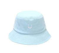 PythJooh Toddler Boy Girl Cute Smile Face Embroidery Bucket Sun Hat Kids Summer Sun Protection Cotton Beach Hats for 2-8Years Blue