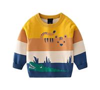 PythJooh Toddler Boy Knitted Jumper Sweatshirt Pullover Kids Autumn Winter Cartoon Patterns Warm Sweater for 2-7Years